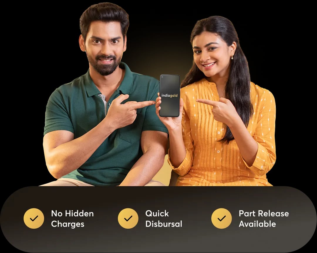 Gold loan hero image showing gold jewelry and loan process